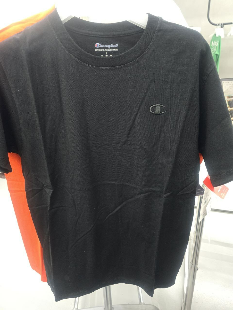 [S] CHAMPION C LOGO SHORT SLEEVE T-SHIRT,BLACK, CKTS3E046BK00S (SZZ357)