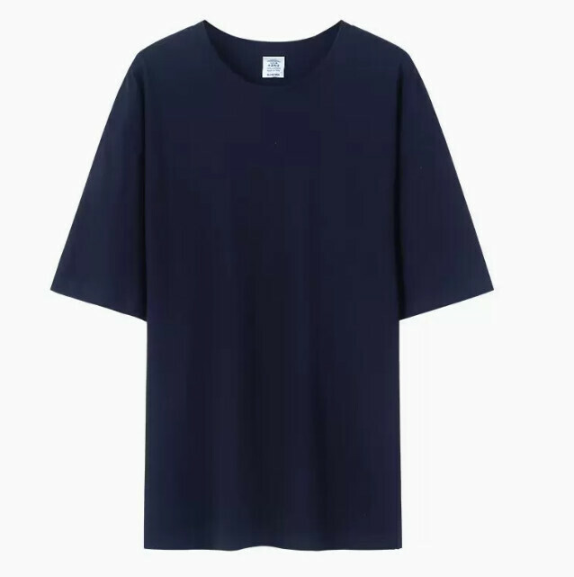 激抵不透純棉打底短袖t恤男（藏青色 尺碼：S-3XL）（下單後聯絡客服確認發貨尺碼）