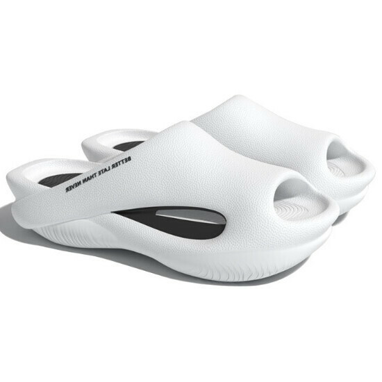 Hot selling eva thick-soled wear-resistant sports slippers [white and black] [size 36-45] (please contact customer service to confirm the delivery size after placing the order)