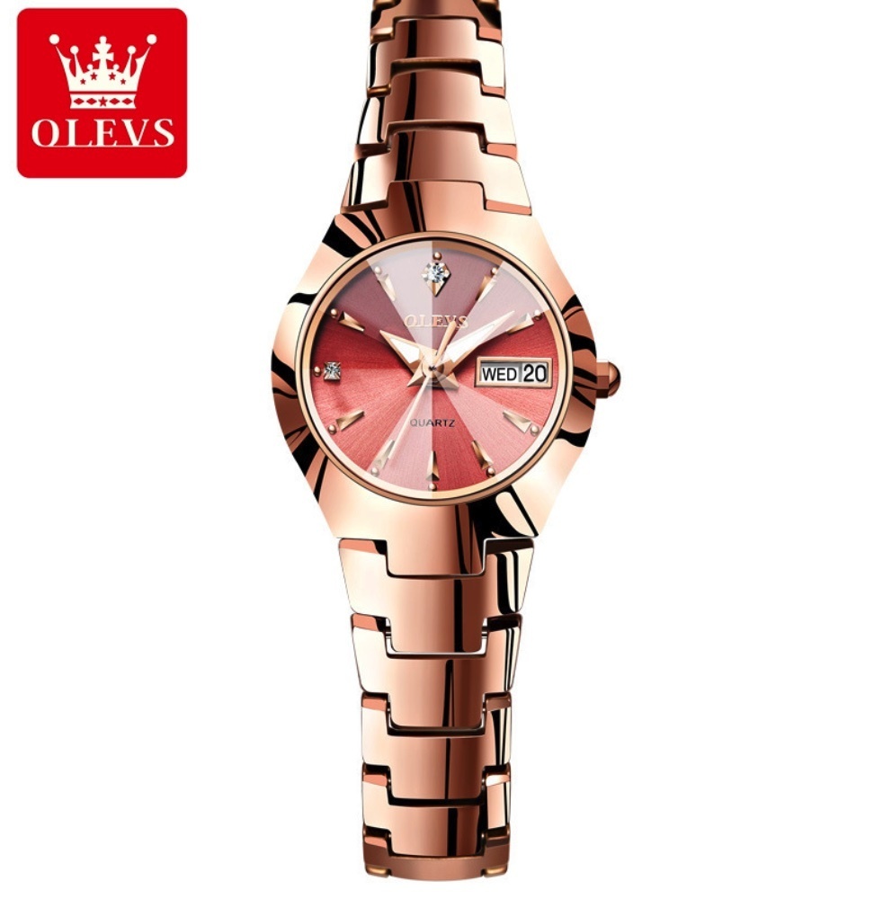 Hot selling Oris tungsten steel quartz watch women's watch (tungsten steel rose gold rose face women's watch)