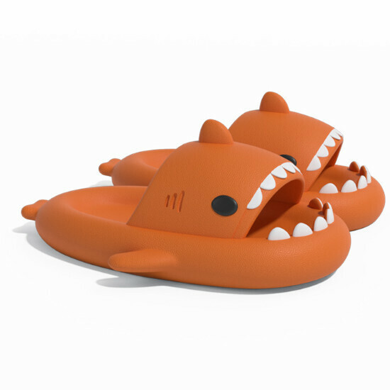 Hot selling shark style EVA sandals [orange (adult style)] [size 36-43] (please contact customer service to confirm the delivery size after placing the order)