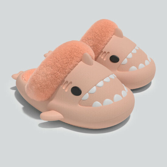 Hot selling detachable shark cotton slippers [pink] [size 36-45] (please contact customer service to confirm the delivery size after placing the order)