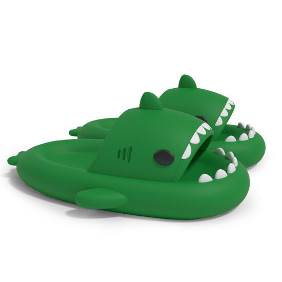 Hot selling shark style EVA sandals [small tungsten green (bottom 3.5cm)] [size 36-45] (please contact customer service to confirm the delivery size after placing the order)