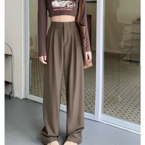 熱賣鬆緊腰休閒西裝褲【卡其色】【S-XL碼】(下單後請聯絡客服確認發貨尺碼)
