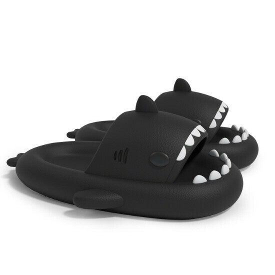 Hot selling shark style EVA sandals [small titanium black (bottom 3.5cm)] [size 36-45] (please contact customer service to confirm the delivery size after placing the order)