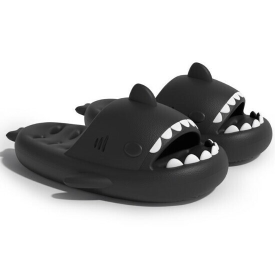 Hot selling shark style non-slip hollow sandals [small titanium black] [size 36-45] (please contact customer service to confirm the delivery size after placing the order)