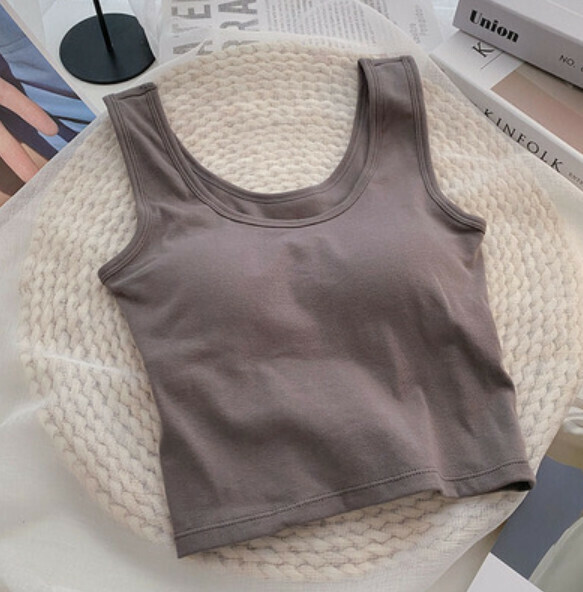 Summer Short Vest with Chest Padding (Grey) [One Size]