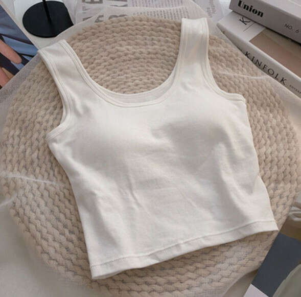 Summer Short Vest with Chest Padding (White) [One Size]
