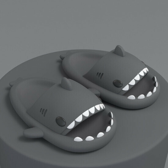 Hot selling shark style EVA sandals [Far Mountain Gray (adult style)] [36-45 sizes] (please contact customer service to confirm the delivery size after placing the order)
