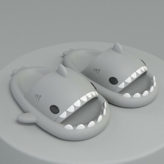 Hot selling shark style EVA sandals [grey (adult)] [size 36-45] (please contact customer service to confirm the delivery size after placing the order)