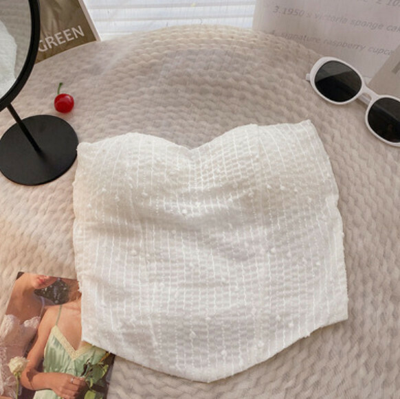 Summer Tank Top with Chest Padding (White) [One Size]