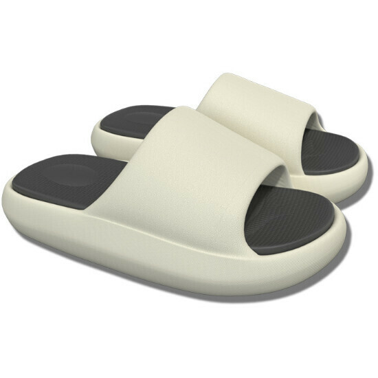 Hot selling thick-soled anti-slip slippers for couples [white and black] [size 36-45] (please contact customer service to confirm the delivery size after placing the order)