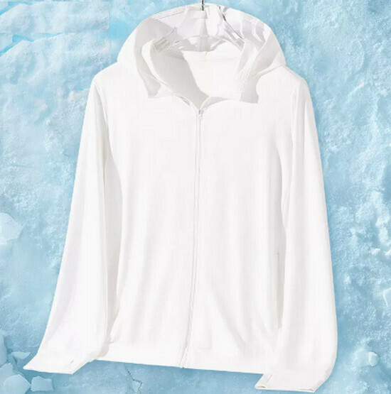 Hot selling ice silk breathable sun protection clothing [white] [S-2XL size] (please contact customer service to confirm the delivery size after placing the order)