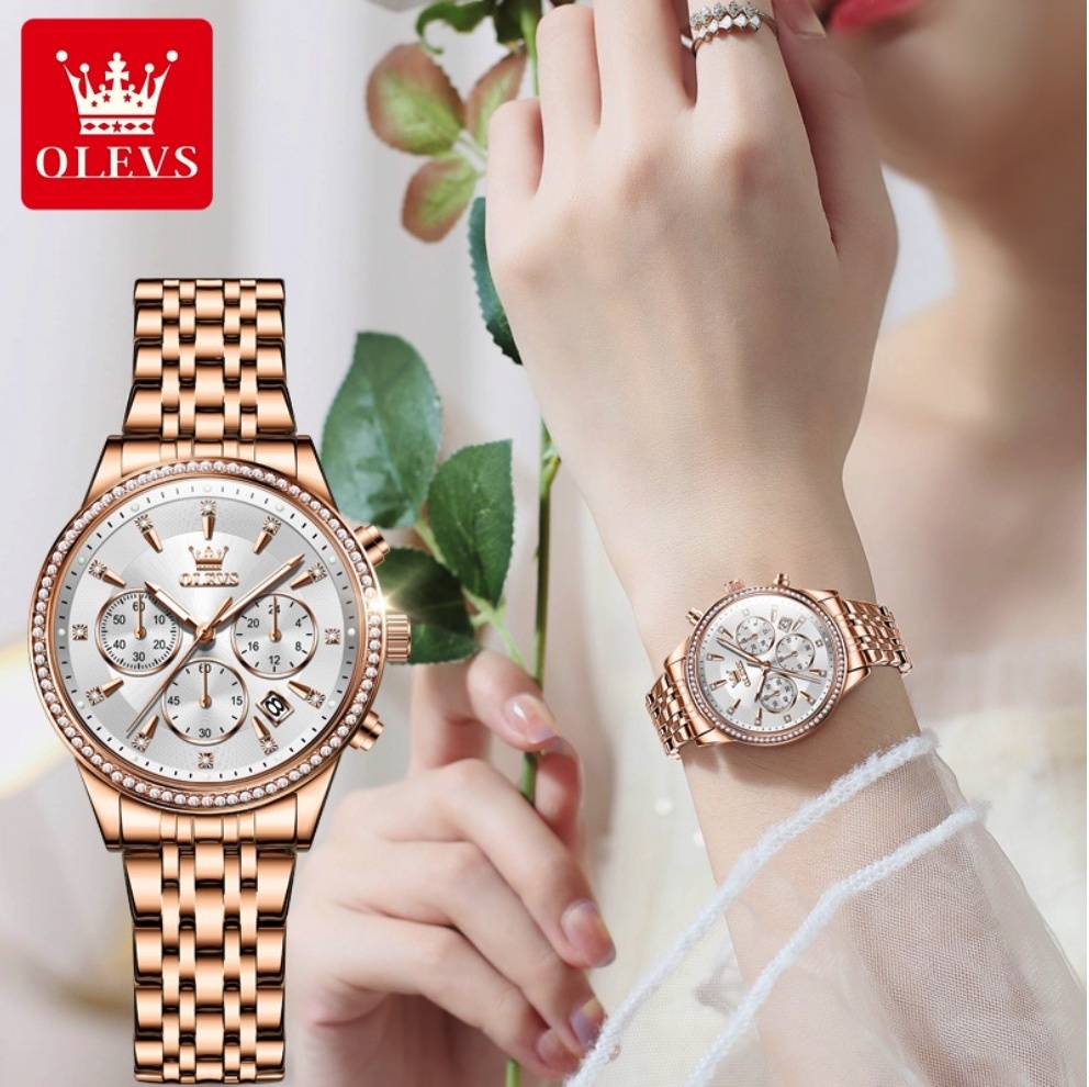Hot Selling Oris Steel Strap Quartz Watch Women's Watch (Steel Strap Rose White Women's)