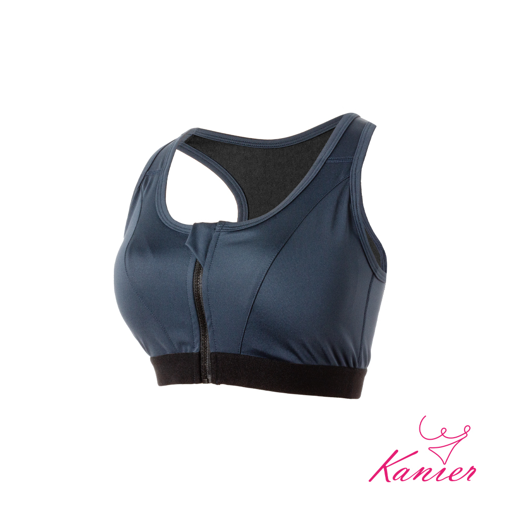 【Kanier卡妮兒】坦克充能型‧前開式機能運動內衣【1215 沉穩藍 M / L / XL / XXL(Q)】