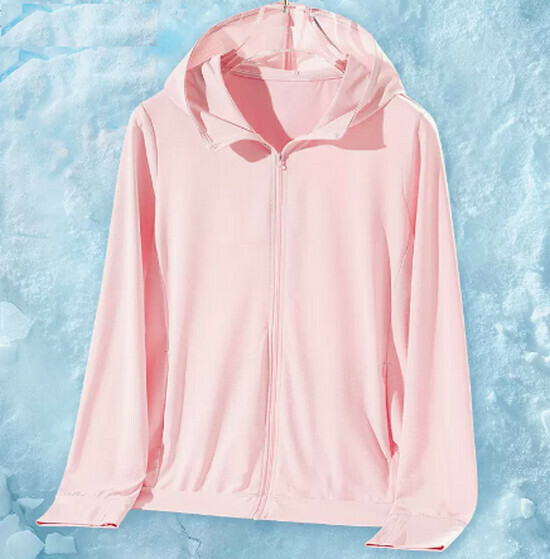 Hot selling ice silk breathable sun protection clothing [light pink] [S-2XL size] (please contact customer service to confirm the delivery size after placing the order)