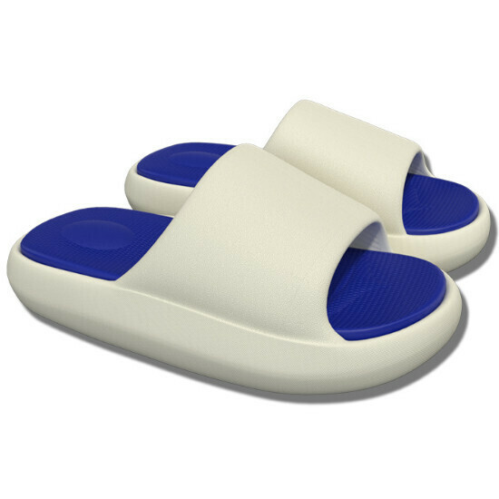 Hot selling thick-soled anti-slip slippers for couples [white and blue] [size 36-45] (please contact customer service to confirm the delivery size after placing the order)