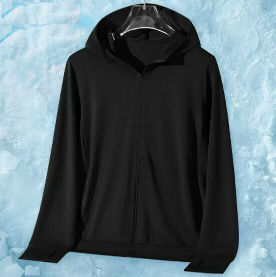 Hot selling ice silk breathable sun protection clothing [black] [S-2XL size] (please contact customer service to confirm the delivery size after placing the order)
