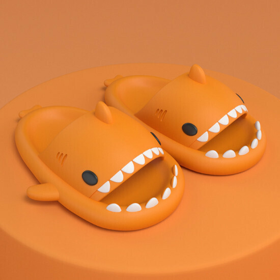 Hot selling shark style EVA sandals [orange (adult)] [size 36-41] (please contact customer service to confirm the delivery size after placing the order)