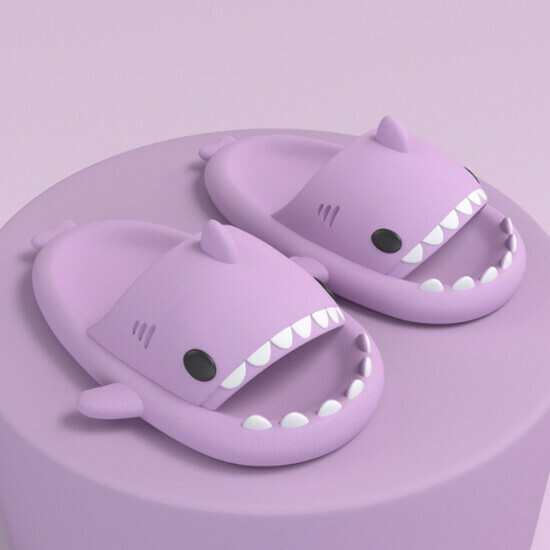 Hot selling shark style EVA sandals [Purple (adult style)] [Size 36-41] (please contact customer service to confirm the delivery size after placing the order)