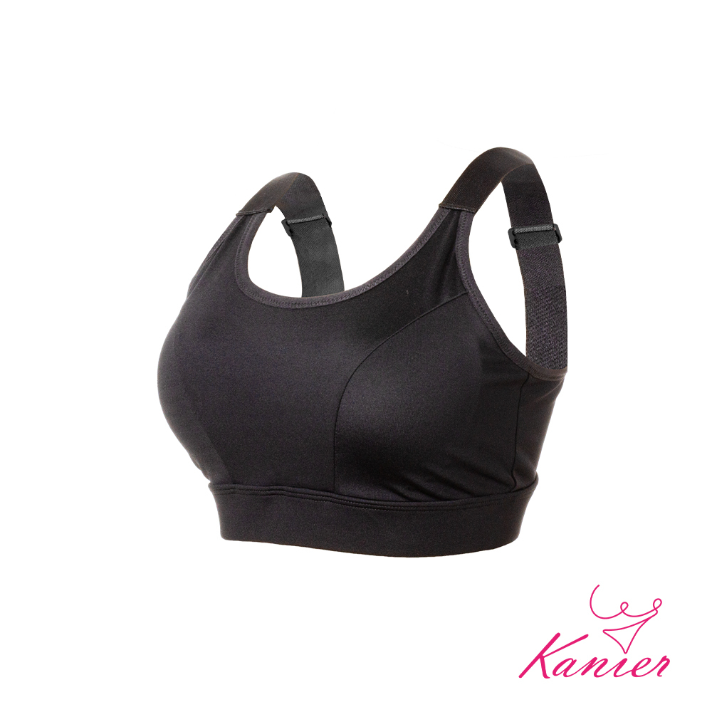 【Kanier卡妮兒】後V式衝擊型‧可調肩帶機能運動內衣【1216 個性黑  M / L / XL / XXL(Q)】