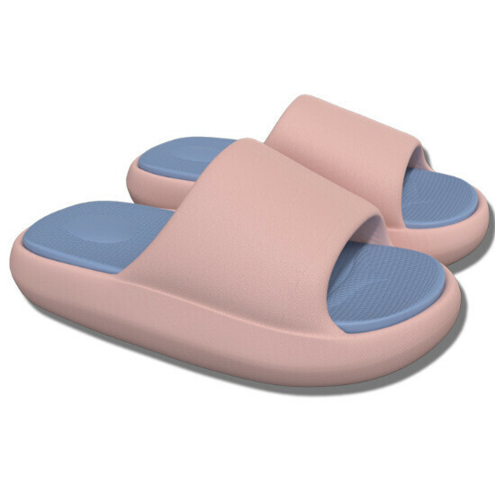Hot selling thick-soled anti-slip slippers for couples [pink blue] [size 36-41] (please contact customer service to confirm the delivery size after placing the order)