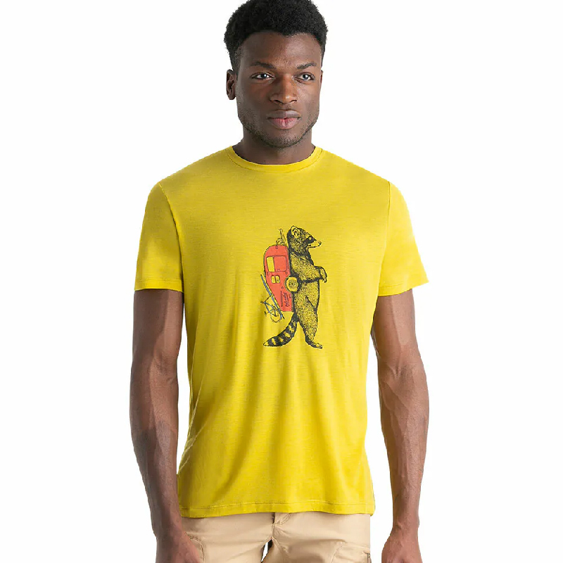 Icebreaker 紐西蘭 男 Core 圓領短袖上衣(浣熊探險) 戶外/休閒 10IB0A56YT