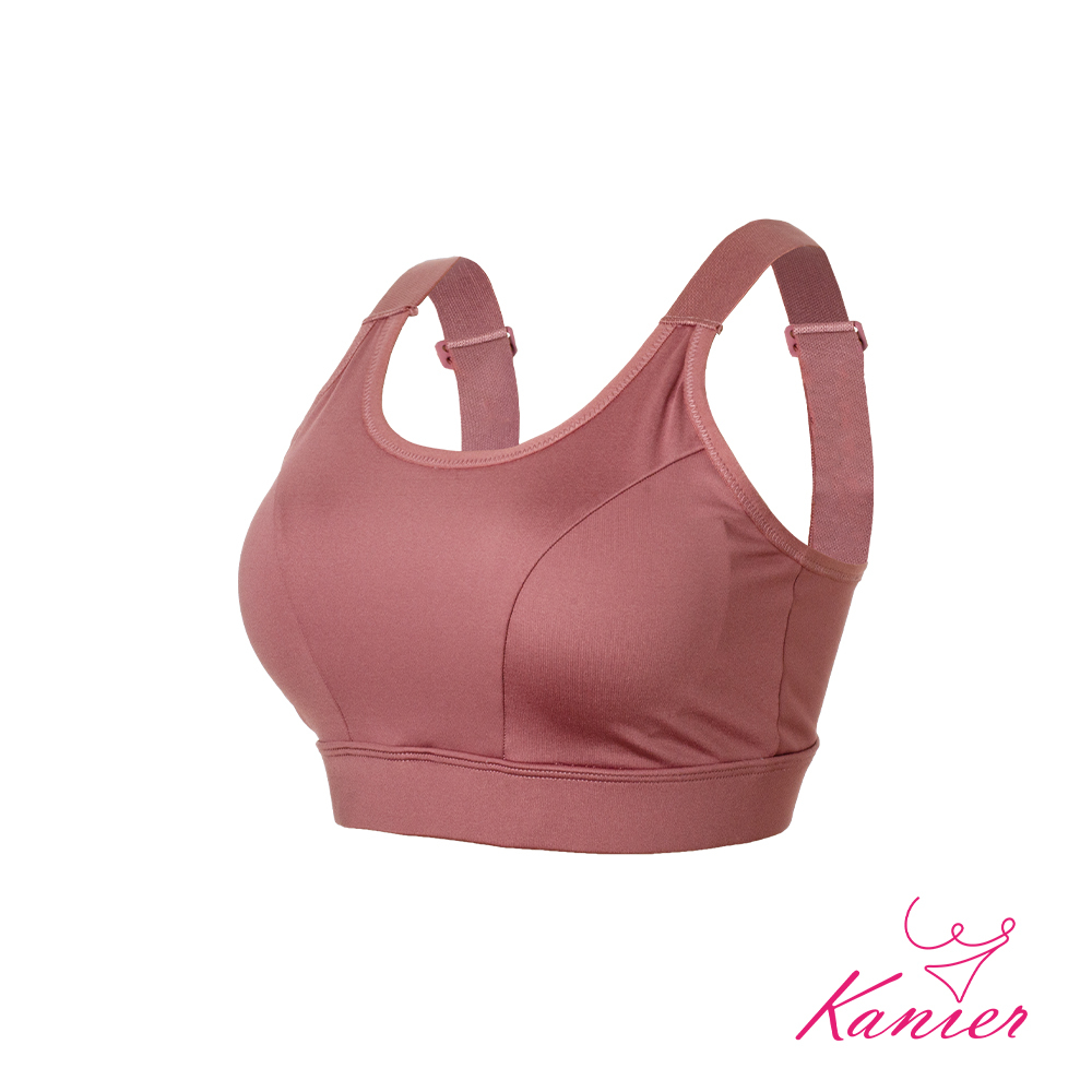 【Kanier卡妮兒】後V式衝擊型‧可調肩帶機能運動內衣【1216 玫瑰粉  M / L / XL / XXL(Q)】
