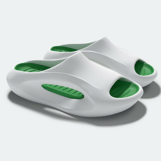 Hot selling outdoor non-slip and wear-resistant eva thick-soled sandals [white green] [size 36-45] (please contact customer service to confirm the delivery size after placing the order)