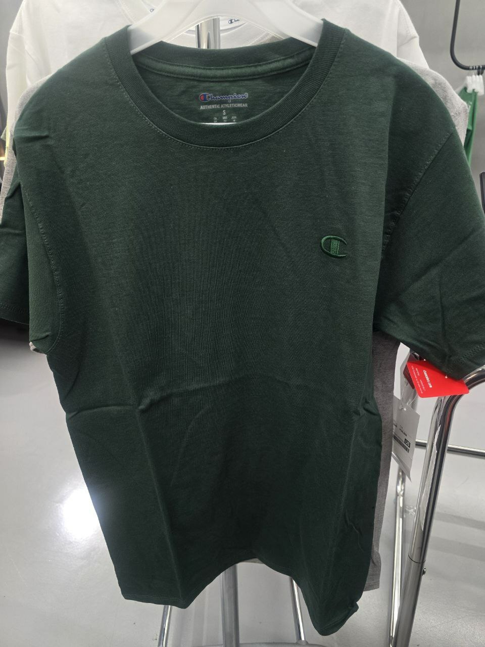 [S] CHAMPION C LOGO SHORT SLEEVE T-SHIRT,GREEN, CKTS3E046E300S (SZZ359)