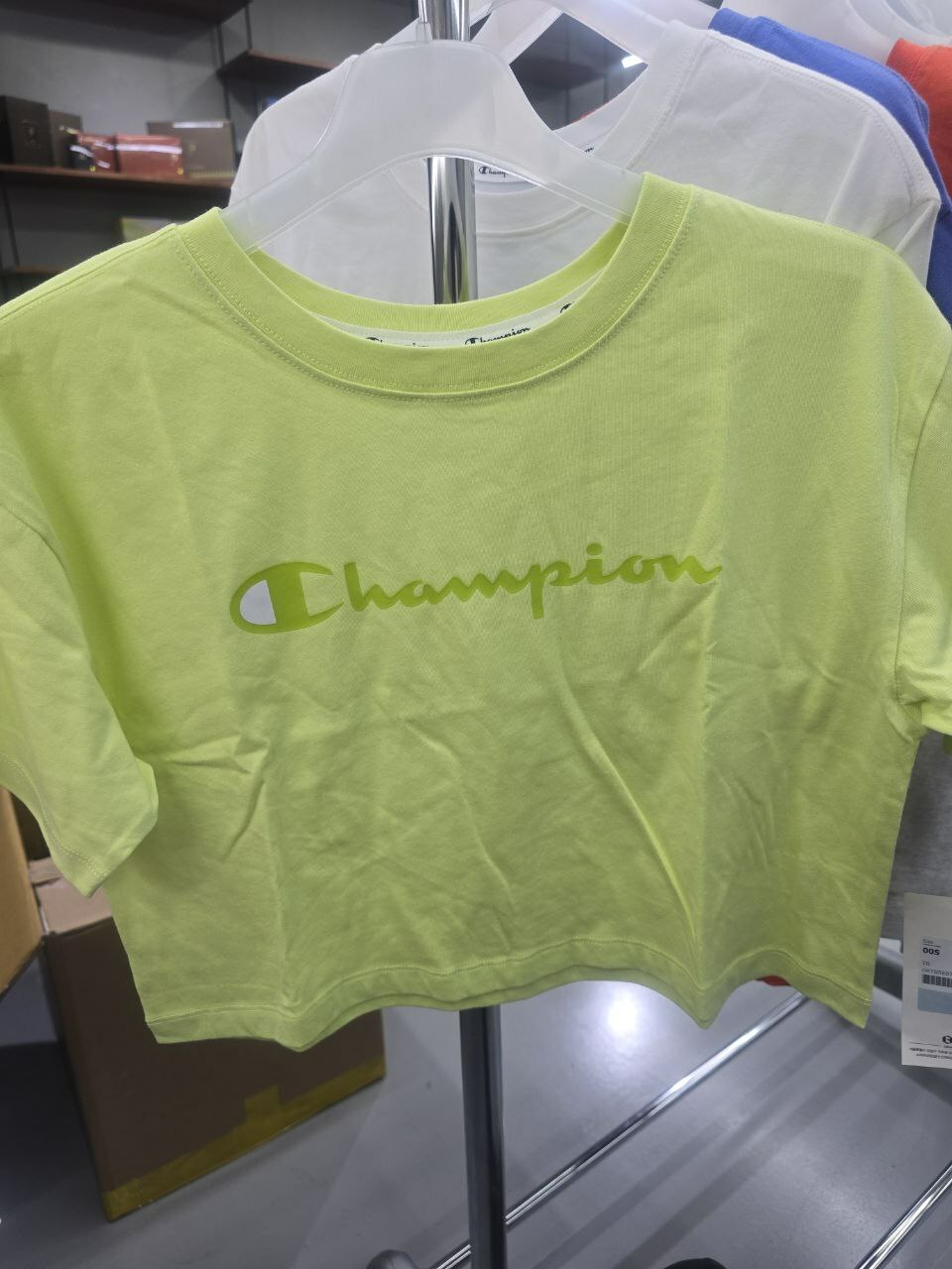 [S] CHAMPION SHORT SLEEVE CROPPED TOP,YELOW, CKTS3E073L100S [FINAL SALE] (SZZ361)