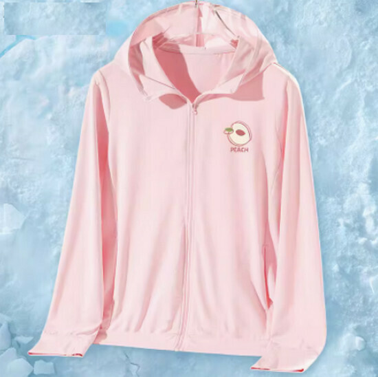 Hot selling ice silk breathable sun protection clothing [light pink (peach chest label)] [S-2XL size] (please contact customer service to confirm the delivery size after placing the order)