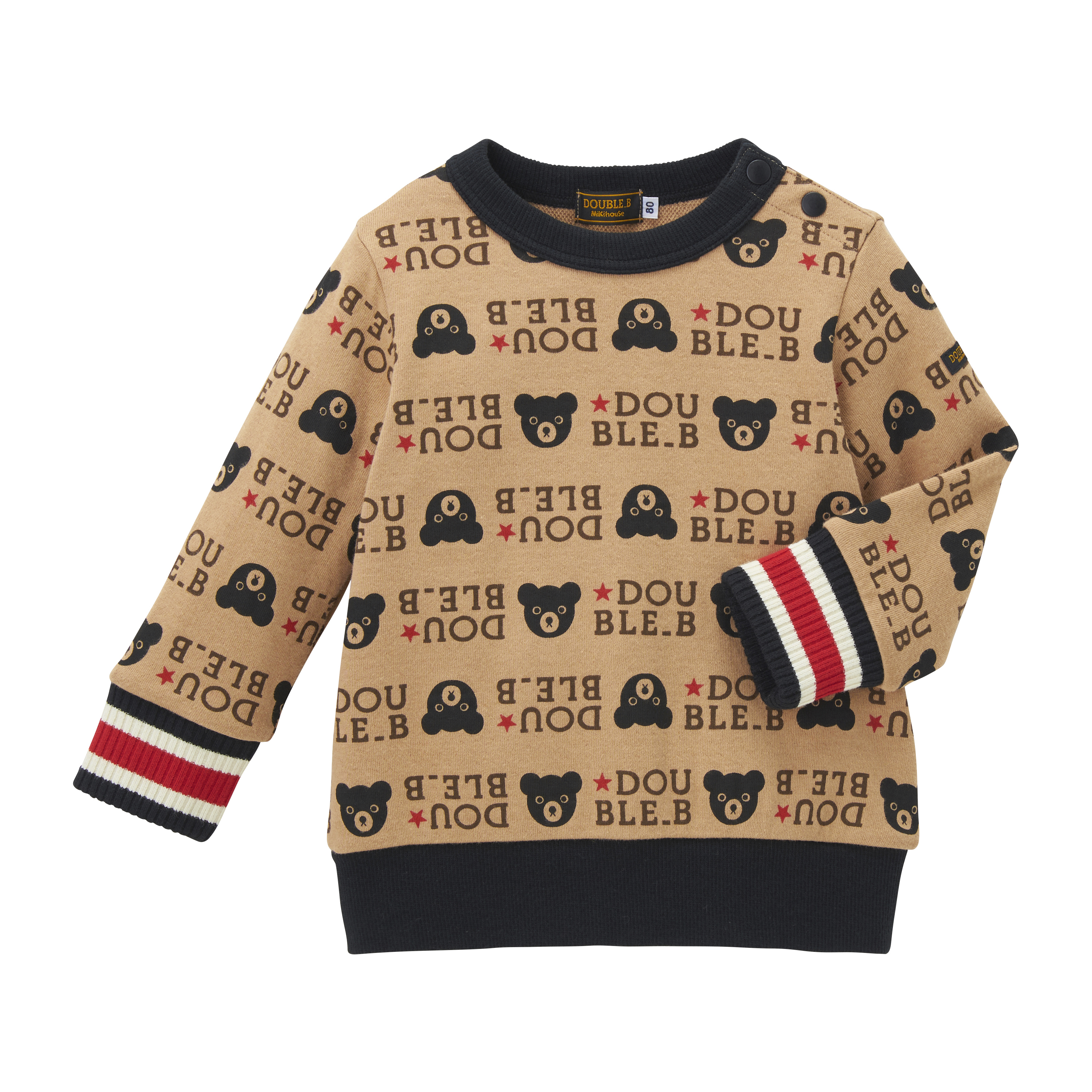 DOUBLE_B B君滿版衛衣-駝