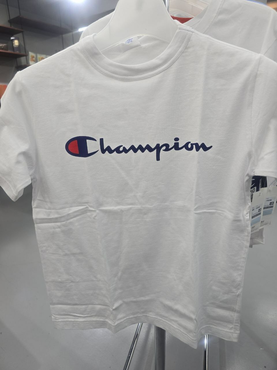 [S] CHAMPION LOGO SHORT SLEEVE T-SHIRT,WHITE, CKTS4E014WT00S (SZZ362)