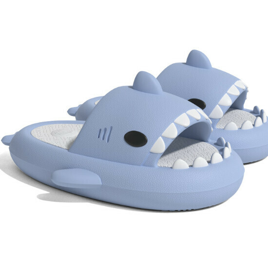 Hot Selling Shark Couple Anti-Slip Slippers [Haze + White] [Size 36-45] (Please contact customer service to confirm the delivery size after placing the order)