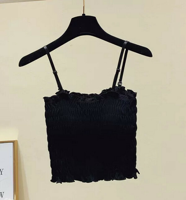 Chubby Sister Camisole#Single Piece (Black) (M-4XL) (Contact customer service to confirm size after placing an order) 