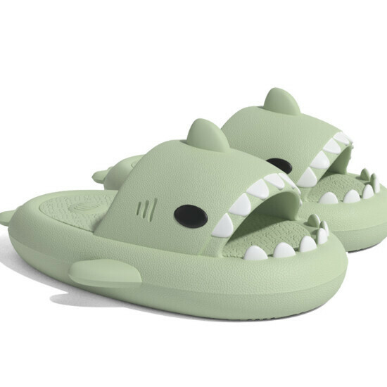Hot Selling Shark Couple Anti-Slip Slippers [Jade Color] [Size 36-41] (Please contact customer service to confirm the delivery size after placing the order)