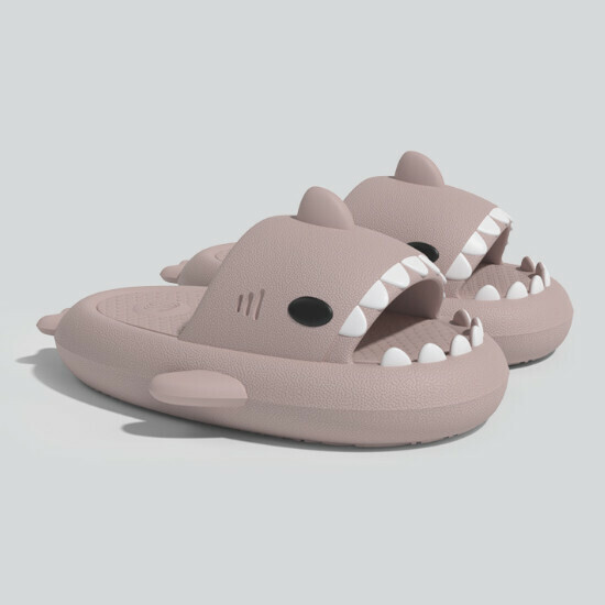 Hot Selling Shark Couple Anti-Slip Slippers [Small Xenon Powder.Powder] [Size 36-41] (Please contact customer service to confirm the delivery size after placing the order)