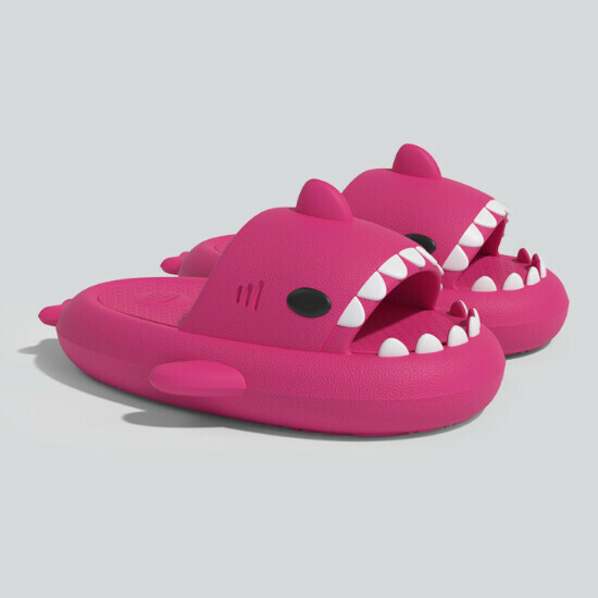 Hot Selling Shark Couple Anti-Slip Slippers [Small Pear Red. Red] [Size 36-41] (Please contact customer service to confirm the delivery size after placing the order)
