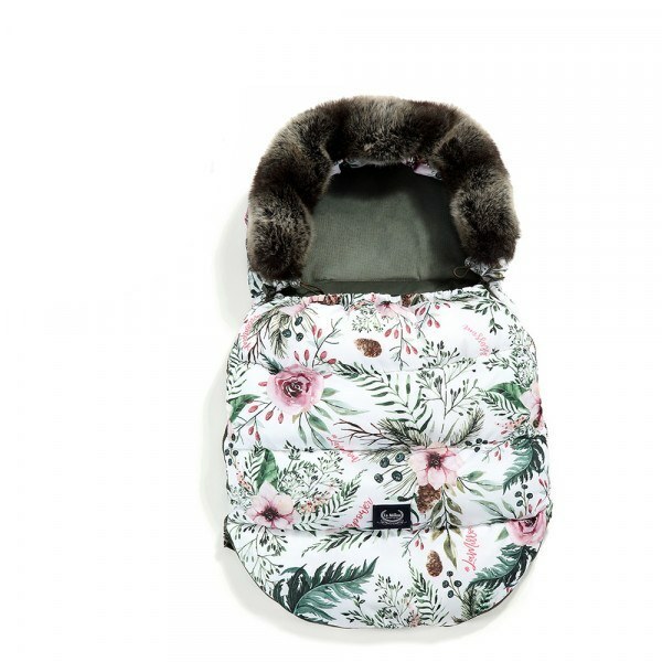 La Millou波蘭 Aspen防水空氣時尚保暖推車睡袋｜伯爵粉茶花｜舒柔墨綠