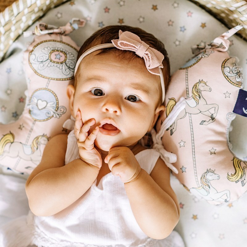 La Millou波蘭 天使枕竹纖機能款｜抗菌枕｜旋轉小木馬(粉底)