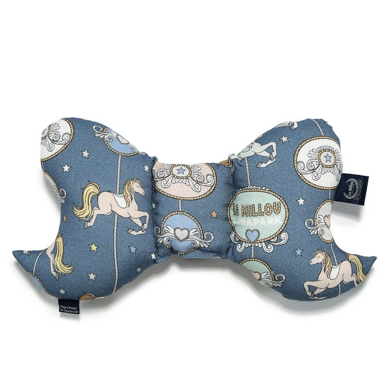 La Millou波蘭 天使枕竹纖機能款｜抗菌枕｜旋轉小木馬(藍底)