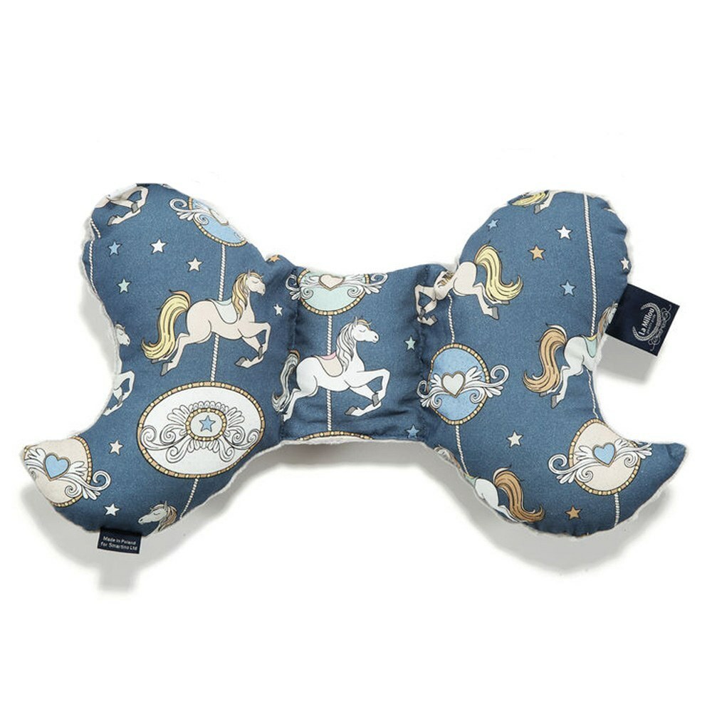 La Millou波蘭 天使枕｜旋轉小木馬(藍底)｜牛奶星空灰