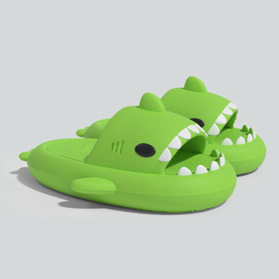 Hot selling shark couple anti-slip slippers [small magnesium green. green] [size 36-41] (please contact customer service to confirm the delivery size after placing the order)