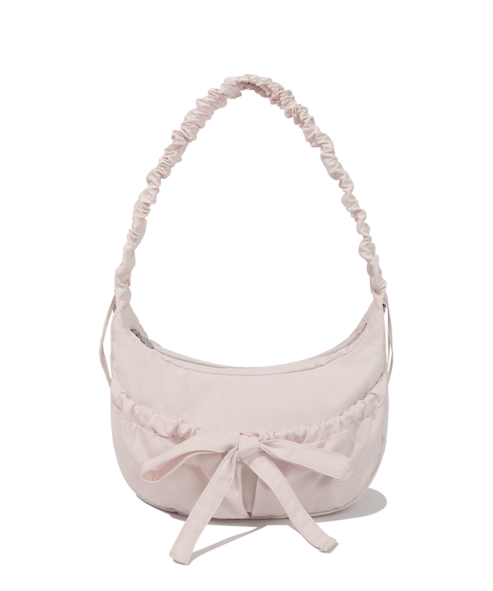 Covernat Clover Heart Shirring Medium Nylon Hobo Bag