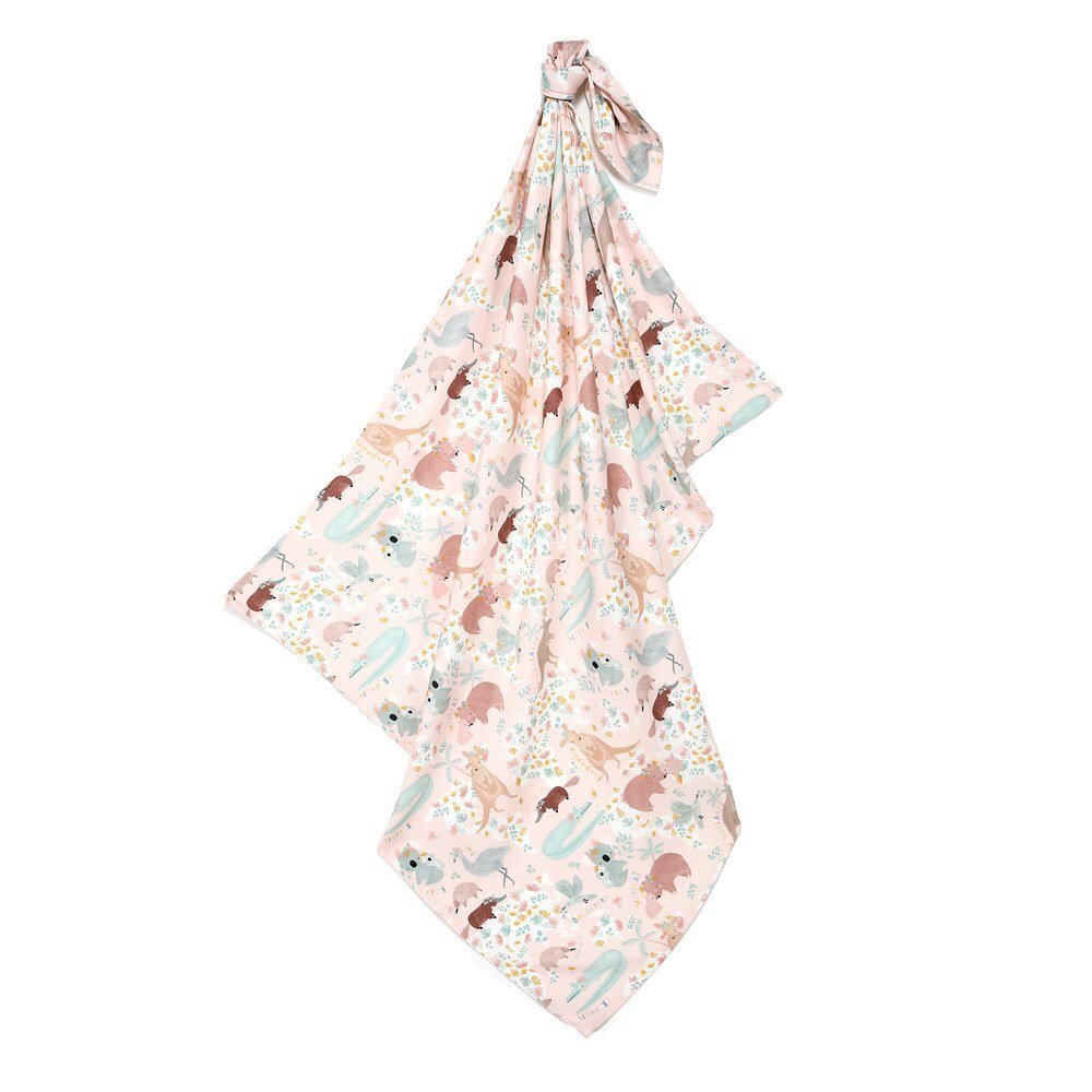 La Millou波蘭 竹纖涼感巾｜抗菌包巾｜澳洲森友會(粉底)