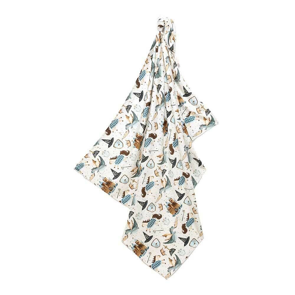 La Millou波蘭 竹纖涼感巾｜抗菌包巾｜仙履奇緣(藍底)