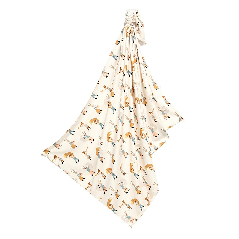 La Millou波蘭 竹纖涼感巾｜抗菌包巾｜兔兔演奏家(粉)