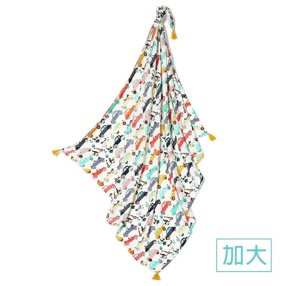 La Millou波蘭 竹纖涼感巾加大(140x110cm)｜抗菌包巾｜法鬥噗噗車