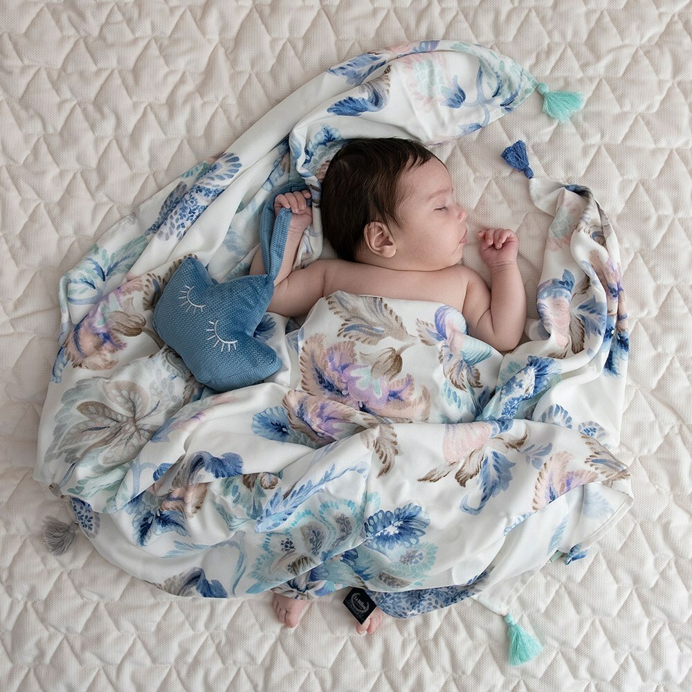 La Millou波蘭 竹纖涼感巾加大(140x110cm)｜抗菌包巾｜法鬥噗噗車